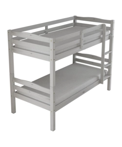 LETTO A CASTELLO "MARSIGLIA" IN PINO MASSELLO BIANCO 90X190X150 CM